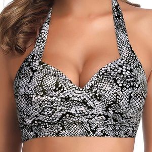 NWT Women’s snake skin bikini Top